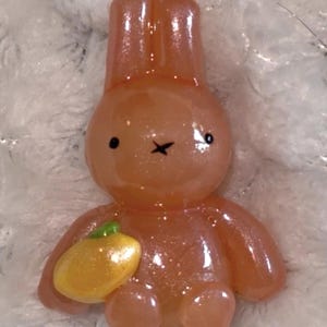 Handmade Strawberry Lemonade Bunny Charm or Keychain - Pink Lemonde Miffy