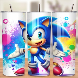 The Hedgehog Tumbler Wrap Bundle, 20oz Skinny Tumbler Wrap, Sonic Tumbler Png Sublimation Design, Sonic Shadow Hedgehog Birthday Tumbler Png