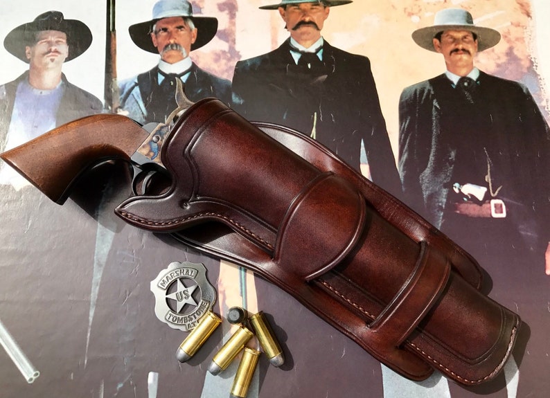 Digital PDF Pattern Set for the Wyatt Earp Mexican Loop Tombstone holster.For you to make one yourself image 1