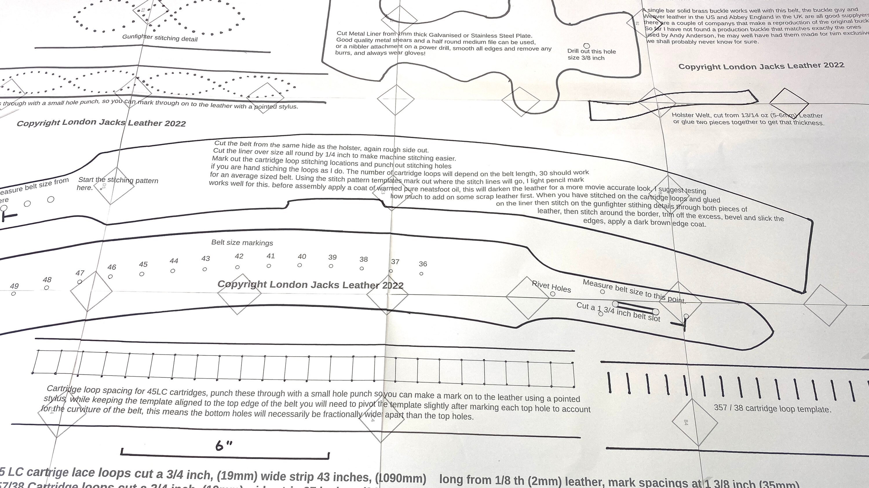 Digital PDF Pattern for making the Eastwood Rig. (((This is a pattern for you to make one yourself)))