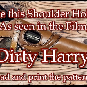 Inspector 71 Style Vertical Magnum Shoulder Holster Pattern Pack – Fits S&W 44 , 6 1/2 , 8” SA Colts