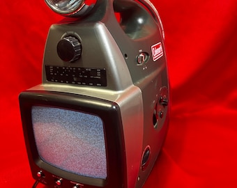 Seltene Vintage Coleman CRT TV Laterne Radio Combo | Retro Camping Elektronik