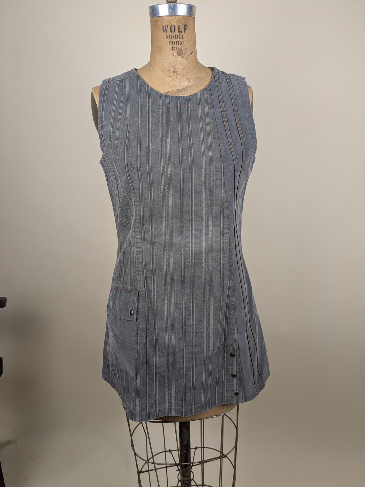 chinese dress ladies Tuck Back Dress - Linen Shift Dress main image 1