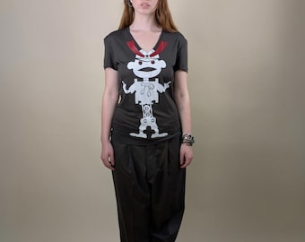 1990's JOHN GALLIANO Newspaper Print T-shirt / Rare Collectable