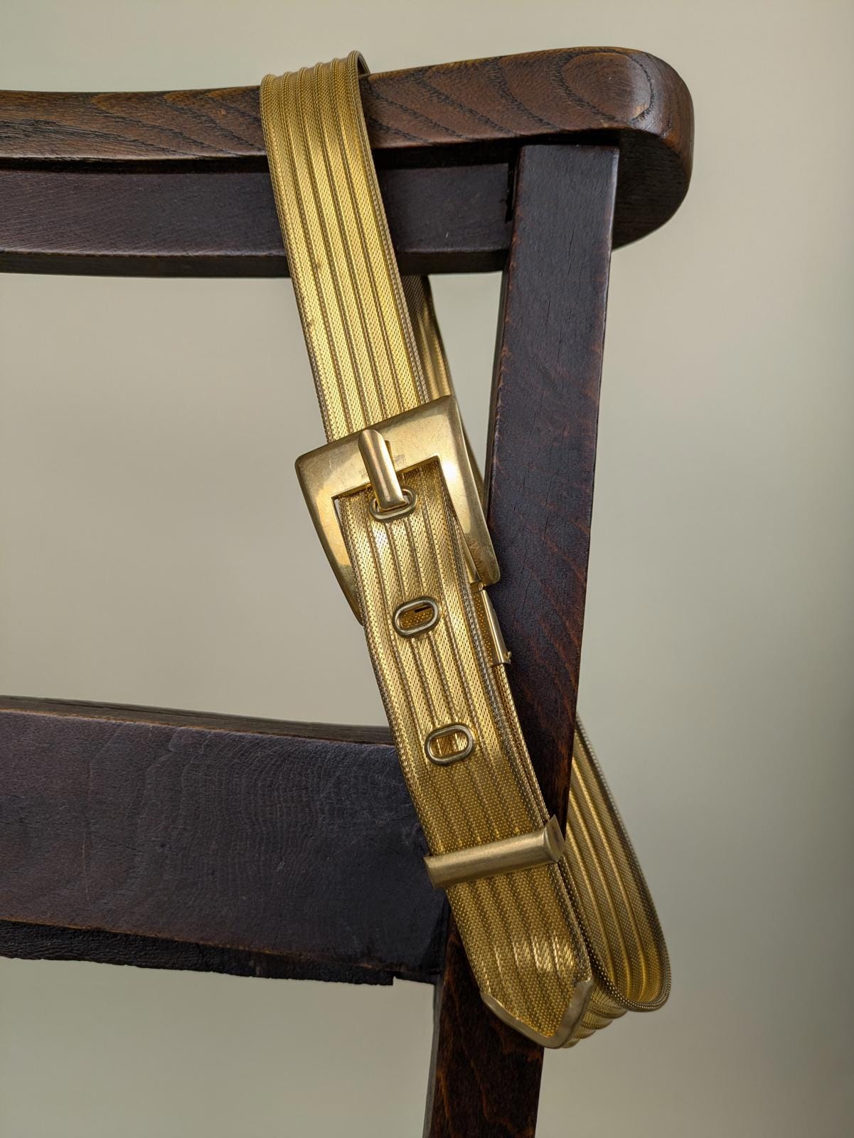 Forstner 1940\'s Pat. Pending Gold Mesh Belt, 31.5\