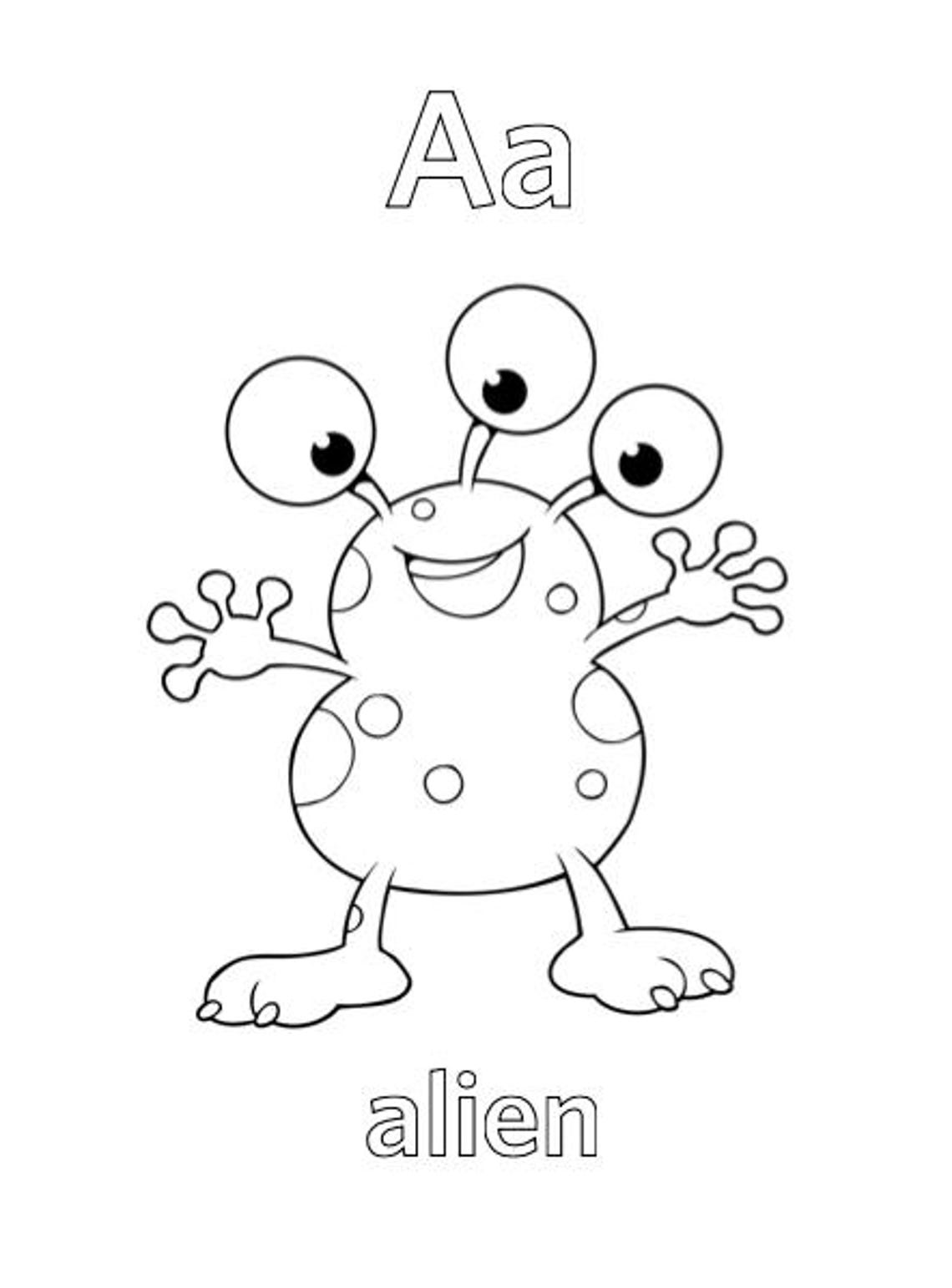 Alphabet Coloring Pages PDF for Kids A to Z Letters