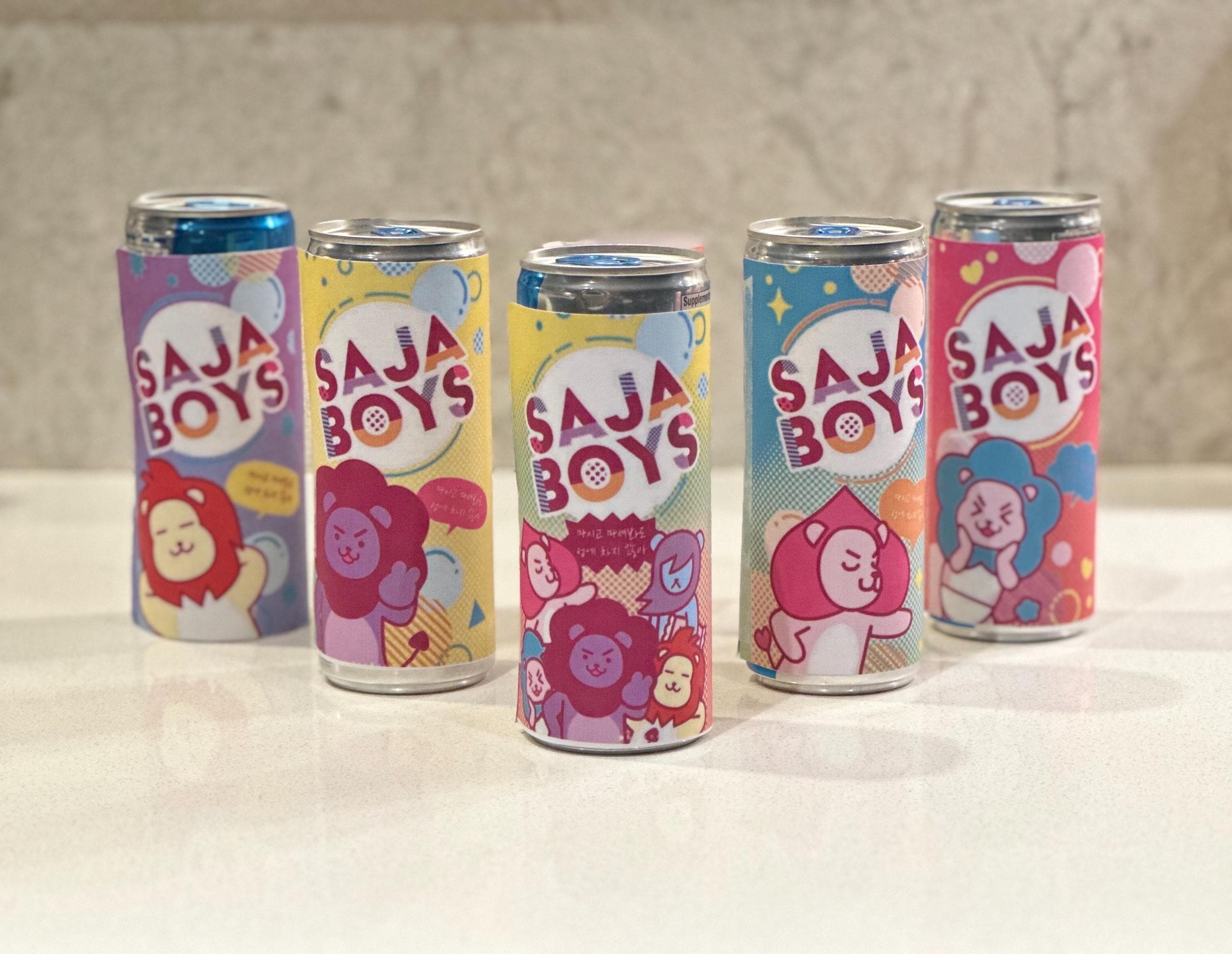 Kpop Demon Hunters Inspired -saja Boys Pop Can Covers -set of 24