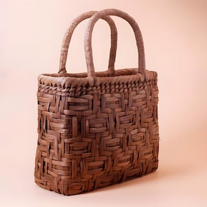 Handmade Rattan Tote Bag - Forest Style Handwoven Bag - Bohemian Woven  - Natural Rattan Handbag