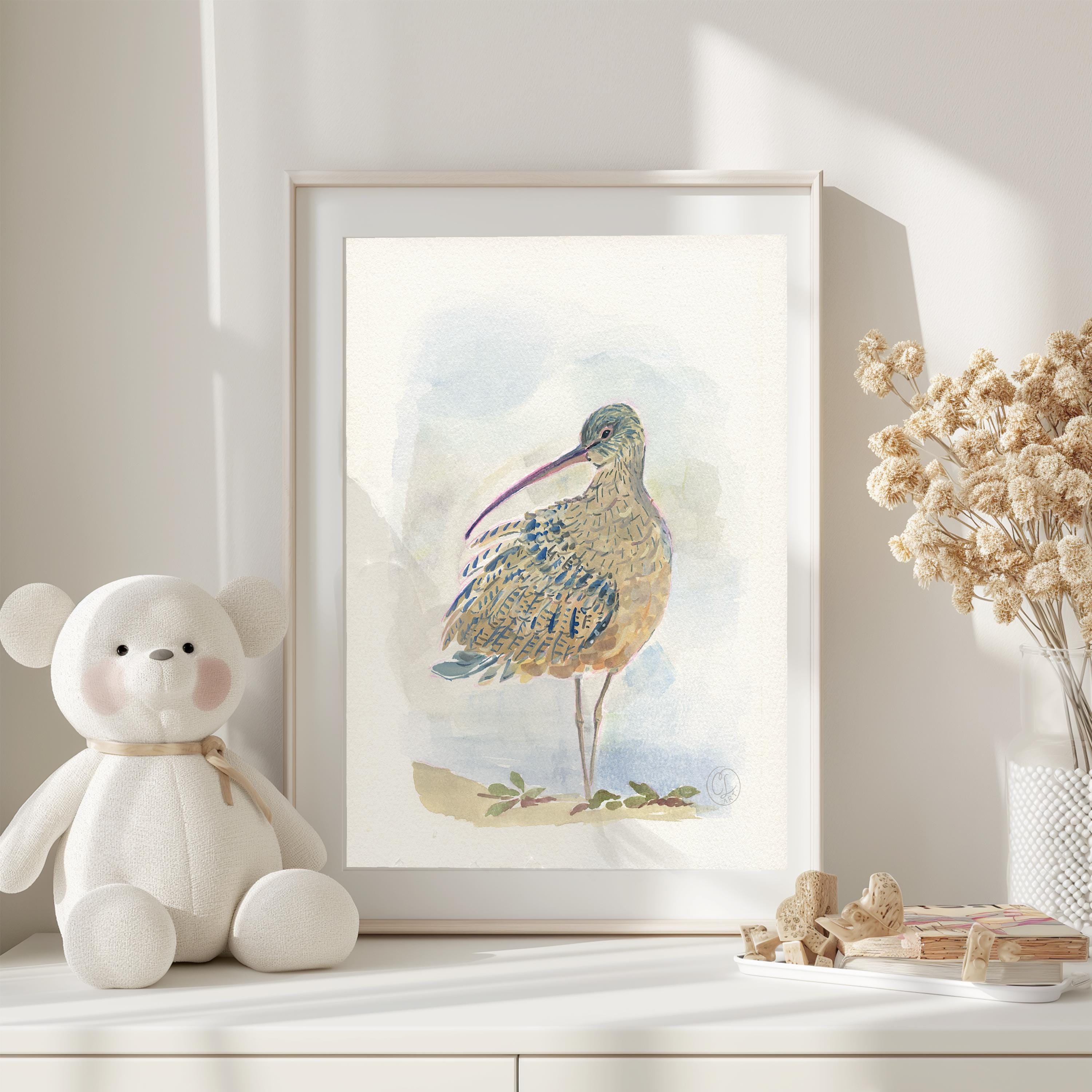 Seabird Wall Art, Coastal Bird Art Print, Beach Themed Nursery Decor ...