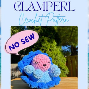 Crochet Pokemon Pattern - Sea Gem | No Sew | Digital File
