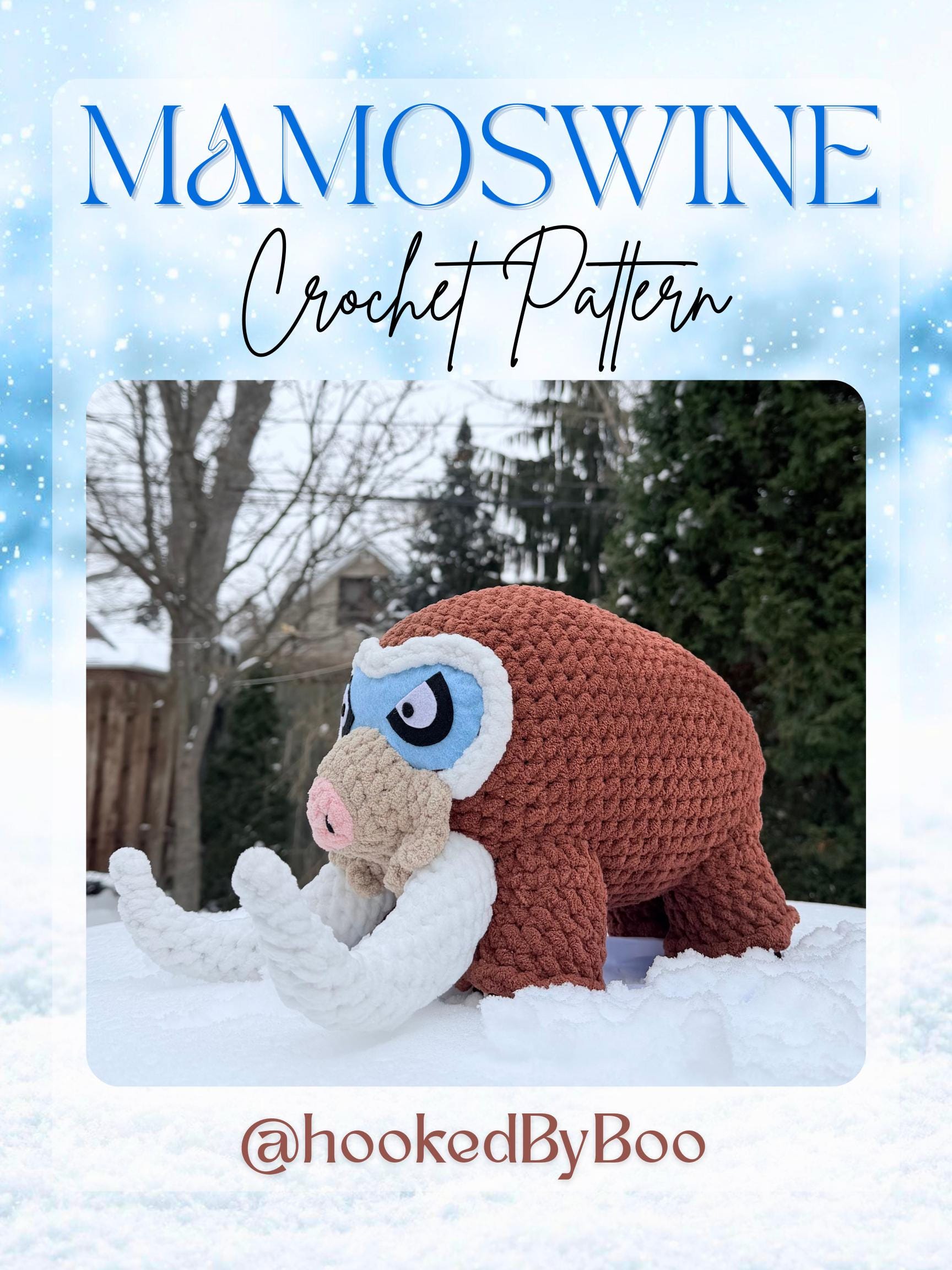 Crochet Pokemon Pattern - Snow Mammoth | Digital File - Etsy
