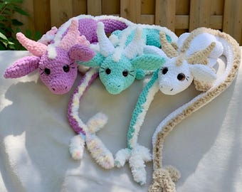 Dragón de ganchillo: Peluche amigurumi hecho a mano