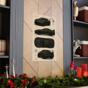 Stylish Matte Vertical Posters for Car Enthusiasts, Automotive Art, Home Decor, Gift for Him, Garage Wall Art, Car Lover's Gift