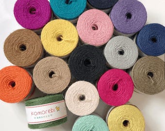 100% Jute Yarn - 110g Skein Natural Fibre Yarn, 23 Colors