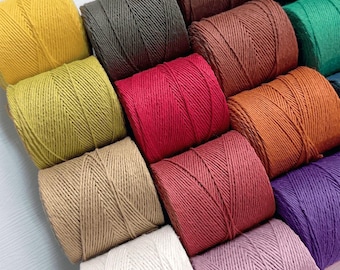 100% Flachs Leinengarn - 100 g Strang Naturfasergarn, 16 Farben