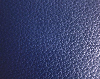 Dark Blue Vegan Leather Fabric - Cow Skin Pattern with Matte Finish, Durable Upholstery Material for Sewing, Bags, DIY