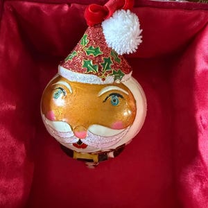 Dillard&#39;s Trimmings Santa Cloisonné Weihnachtsverzierung - Sammler-Emaille-Weihnachtsdekor in Geschenkbox