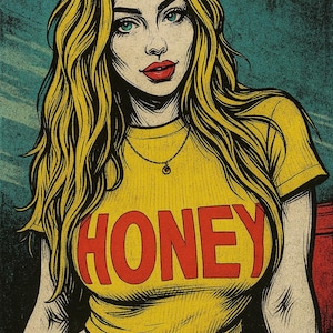 Woman pop print