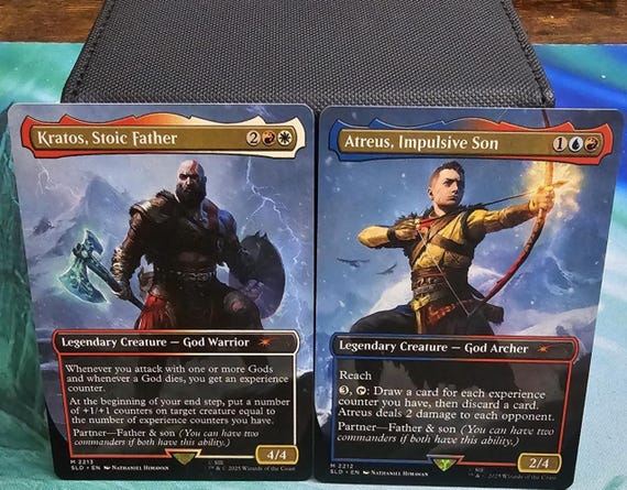 Kratos Atreus MTG Commander Deck – God Tribal Experience Counters (100 Cards)