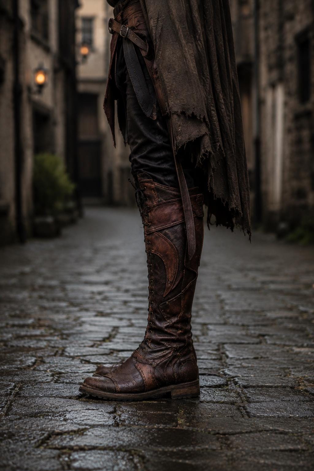 Medieval Rangers Boot Handmade Medieval Ranger Boots Brown Leather Viking Pirate Cosplay ...
