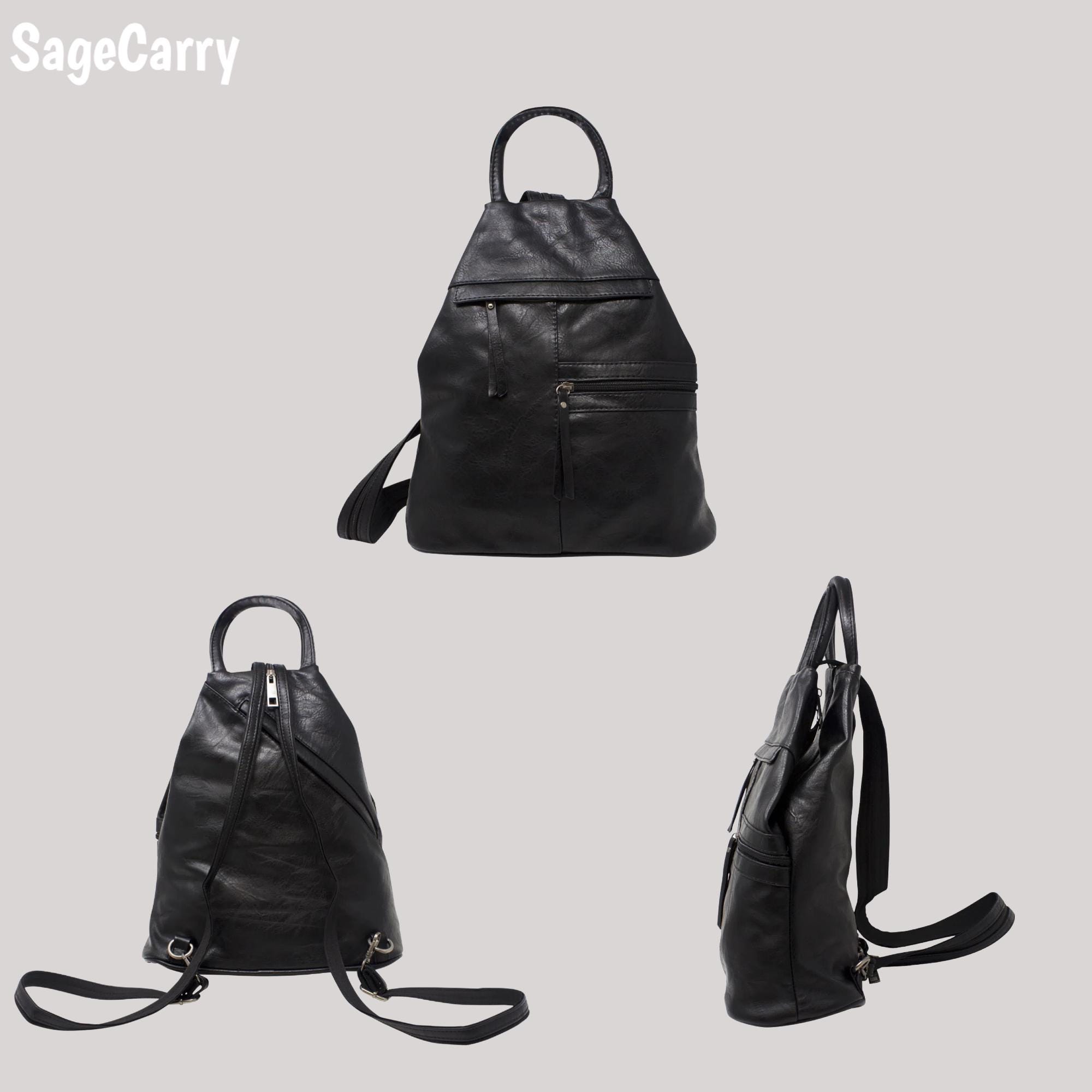 Vegan Leather 3-in-1 Anti-theft Backpack | Adjustable 