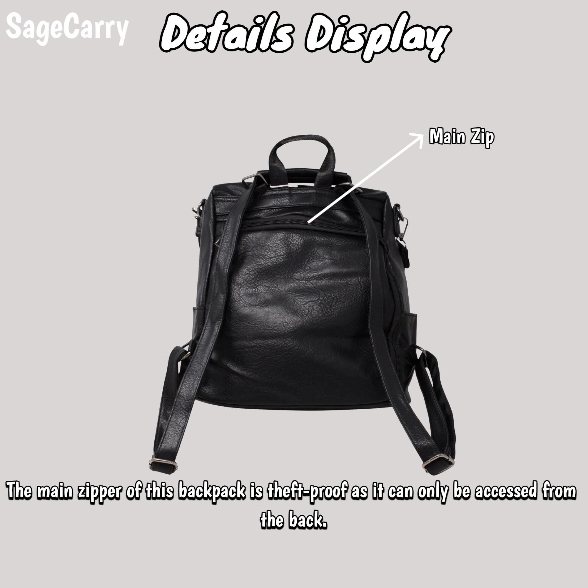 Vintage Peru Leather‎ Backpack Hand Painted Condor Inca Symbols Small Daypack In Andean culture, the Condor, Puma, and Snake form the Inca  main image 3