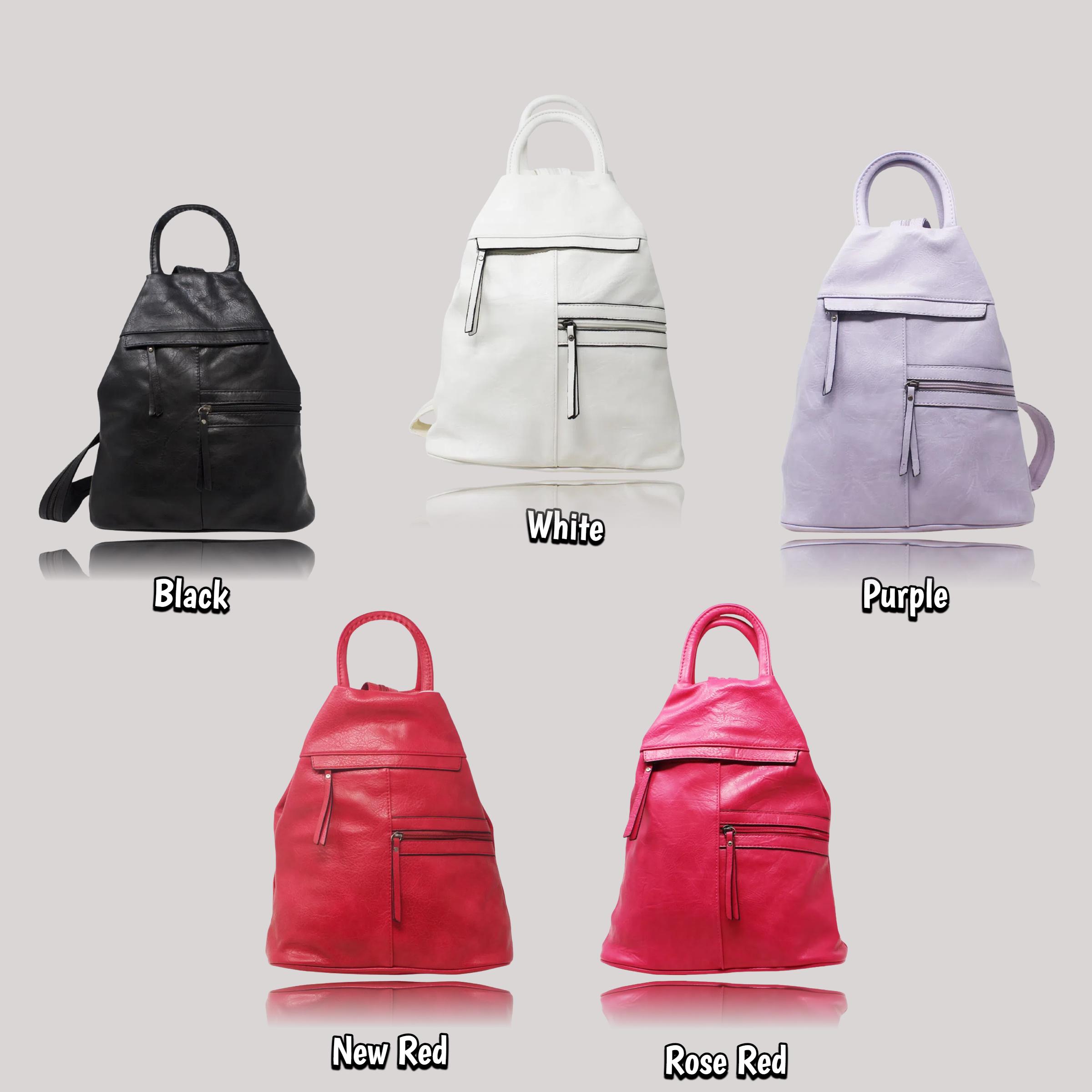 4336 Anti-Theft Backpack Purse , Convertible 3-in-1 Vegan Leather Backpack Anti-theft Vegan Leather Backpack: 3-way Convertible  main image 2
