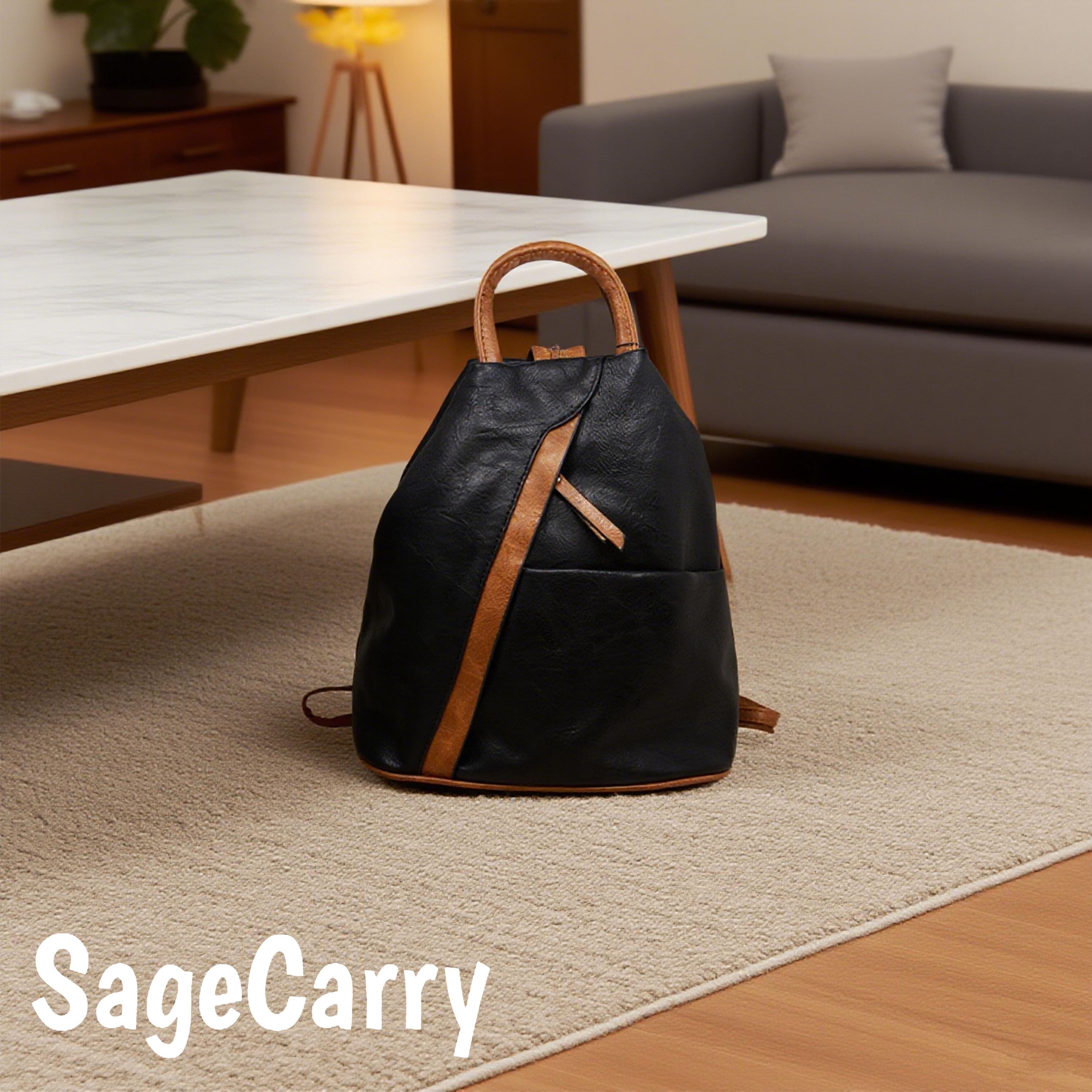 Large Vegan Leather Anti-Theft Backpack Purse Convertible 3-in-1 Travel Bag Anti-theft Vegan Leather Backpack: 3-way Convertible  main image 2