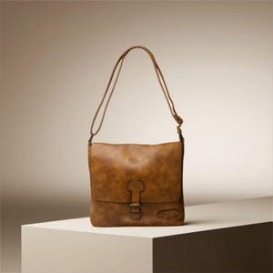 Vegan Leather Crossbody Bag - Lightweight & Minimalist (29cm x 29cm) | 16 Colors | Everyday Shoulder Bag for Women
