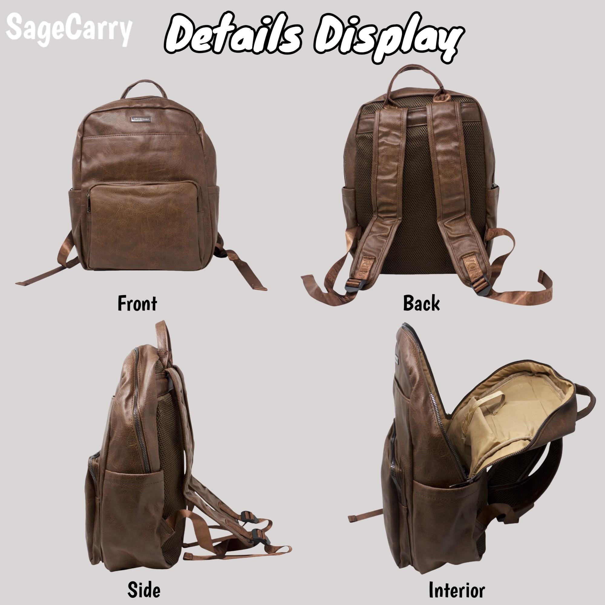 Vegan Leather Backpack with Flap and Interior Organization for Daily Use Organized Vegan Leather Backpack | Padded Tablet Pocket  main image 2