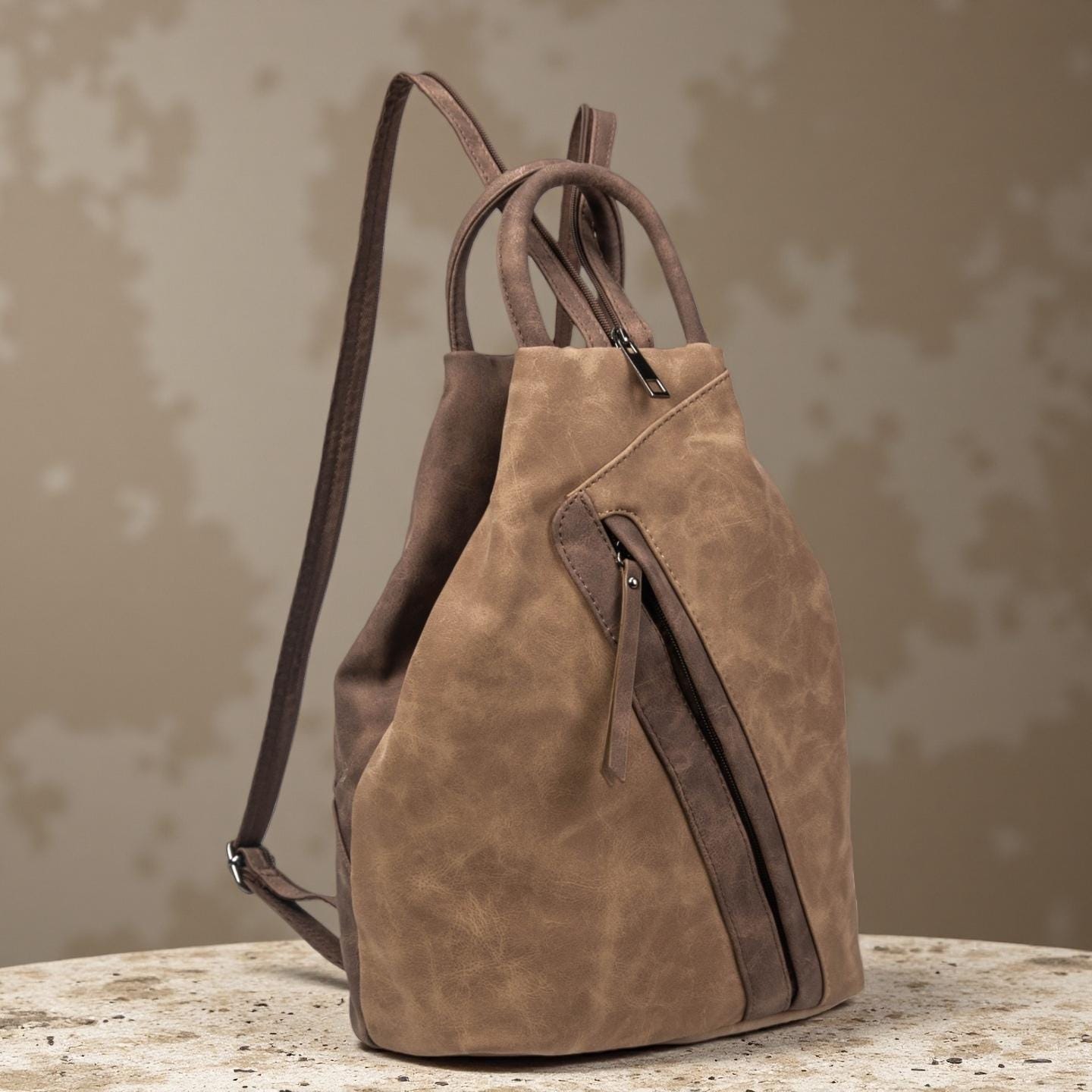 Leather Anti Theft Convertible Backpack Purse - Etsy display picture 1