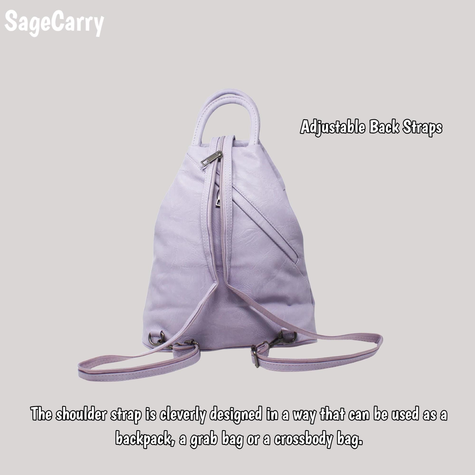 Vegan Leather 3-in-1 Anti-theft Backpack | Adjustable 