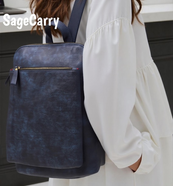 Vegan Leather Unisex Backpack - Lightweight 3-zip Compartments - 9 Colors | Minimalist Everyday Bag - Etsy Israel Vegan Leather Unisex Backpack - Lightweight 3-zip Compartments - 9 Colors | Minimalist Everyday Bag - Etsy Israel