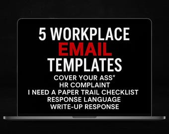 Workplace Template Bundle | Resignation Letter | Office Email Scripts | Printable PDF Downloads | Editable Template