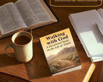 Workbook for Walking With God Devotional eBook | Elijah Bible Study | Christian PDF Download | Printable Devotional