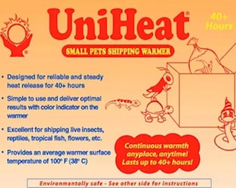 UniHeat Shipping Warmer: 40+ Hours Continuous Warmth for Live Plants