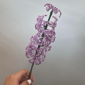 French Beaded Purple Hyacinth