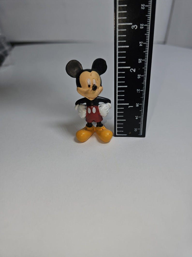 MICKEY MOUSE Disney Figure Figurine 2 1/4" Tall Hands on Hips Long Nose #0710D image 2