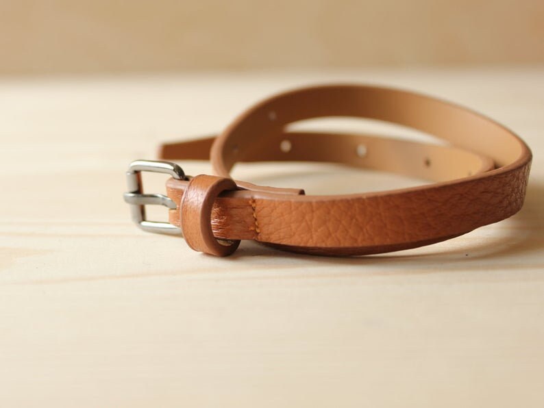 Italian Leather Belt Buckle Bracelet olive Khaki Brown Etsy