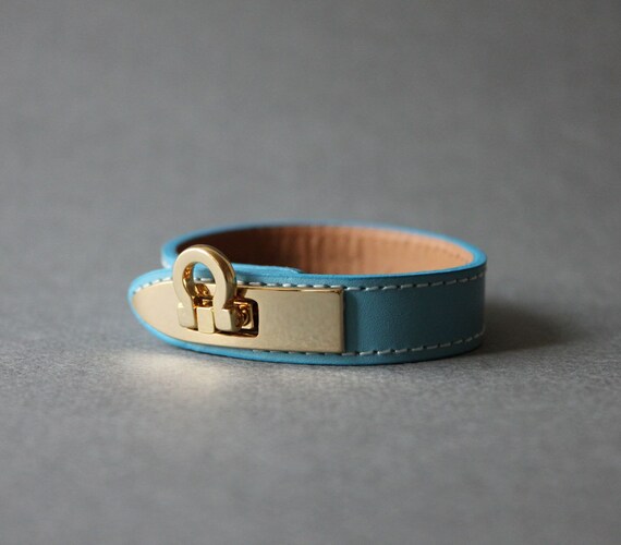 Gancini Hook Leather Bracelet