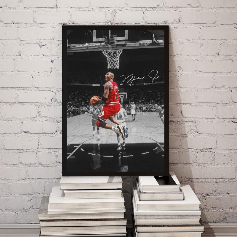 Signed Basketball by Michael Jordan Etsy