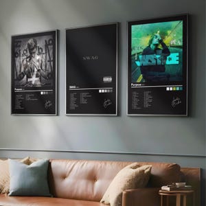Justin Bieber Album Poster: SWAG, Purpose, Justice (Digital Download A2 Size)