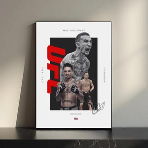 Max Holloway Poster, UFC Print, Wall Print, MMA Poster --- Digital Download, Digital Design, Home Decor