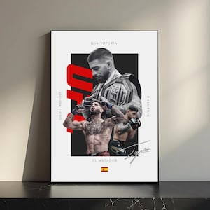 Ilia Topuria Poster, UFC Poster, UFC Wall Print, MMA --- Digital Download, Digital File, Digital Wall Print, Home Decor