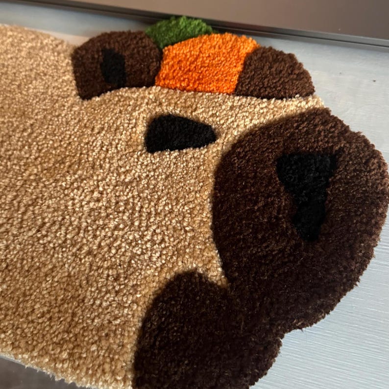 Mouse Pad Tuft Rug Capybara Mouse Pad Rug, Cute Tufted Desk Mat, Cozy Gaming Setup Decor ...