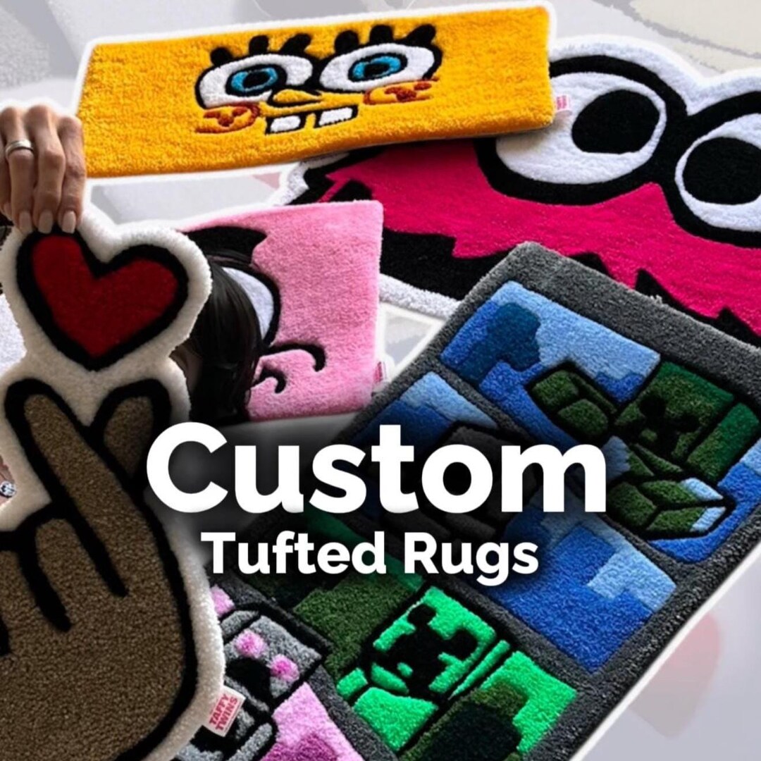Hand Made Custom Rugs Custom Handmade Tufted Rug | Personalized Rug | Unique Wall or Floor ...