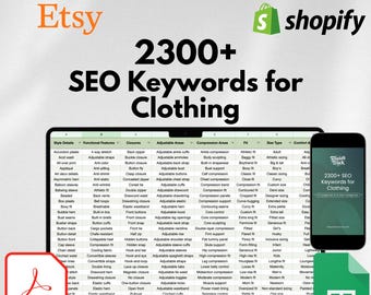 Seo Keywords For Clothing Sellers 2300 Fashion Tags For Etsy Shopify 2025 Keyword Toolkit For Product Listings Titles Descriptions