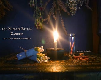Kaarsenset met kruideninfusie, kleine batch | 7-daags ritueel | Inclusief wedstrijden