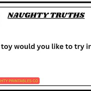 Naughty Truth or Dare Game Printable | Sexy Couples Game | Adult Date Night Cards | Dirty Truth or Dare PDF