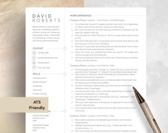Executive Resume Template Word , Google Docs  & Mac Pages | Professional Modern and Minimalist CV template